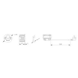 Büro-Tischsteckdose OFFICE SMART 80 SCHUKO 1x230V + USB A-C + HDMI + Rj45 / Weiß