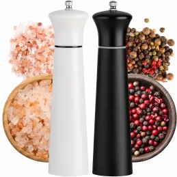 Set aus 2 Keramikmühlen für Salz und Pfeffer / Schwarz-Weiß