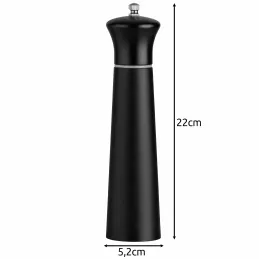 Set aus 2 Keramikmühlen für Salz und Pfeffer / Schwarz-Weiß