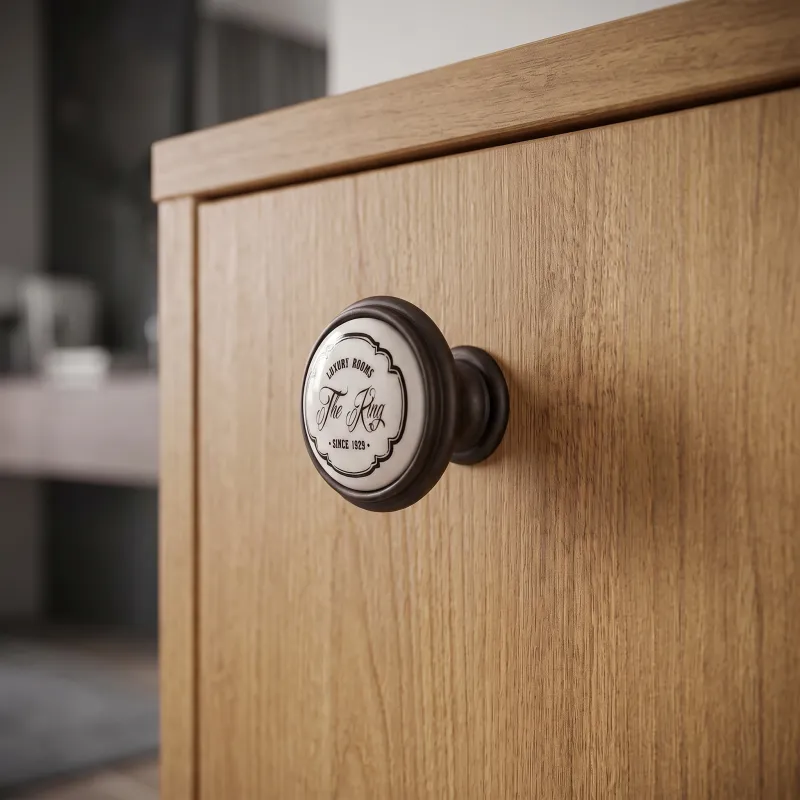 Knopfgriff KING / Braun Metallic