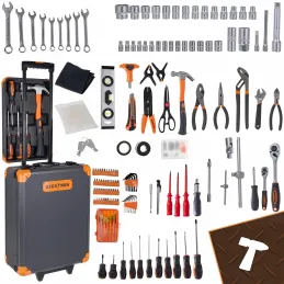 Werkzeugset 1000-teilig mit Aluminiumwagen / Anthrazit