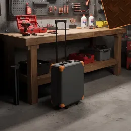 Werkzeugset 1000-teilig mit Aluminiumwagen / Anthrazit