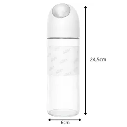 Glasflasche für Olivenöl oder Essig mit automatischem Öffnungsmechanismus 510 ml / Weiß