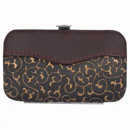 Maniküre-Set 7-teilig / Gold Braun