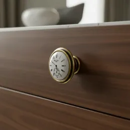 Knopfgriff VIAMO CLOCK / Alt-Messing