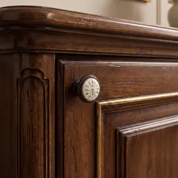 Knopfgriff VIAMO CLOCK / Braun Metallic