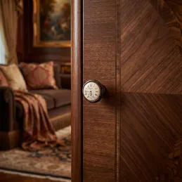 Knopfgriff VIAMO CLOCK / Braun Metallic