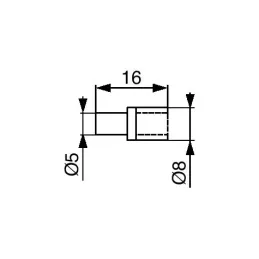 Glasbodenhalter mit Dichtung – 100 Stück / Schwarz