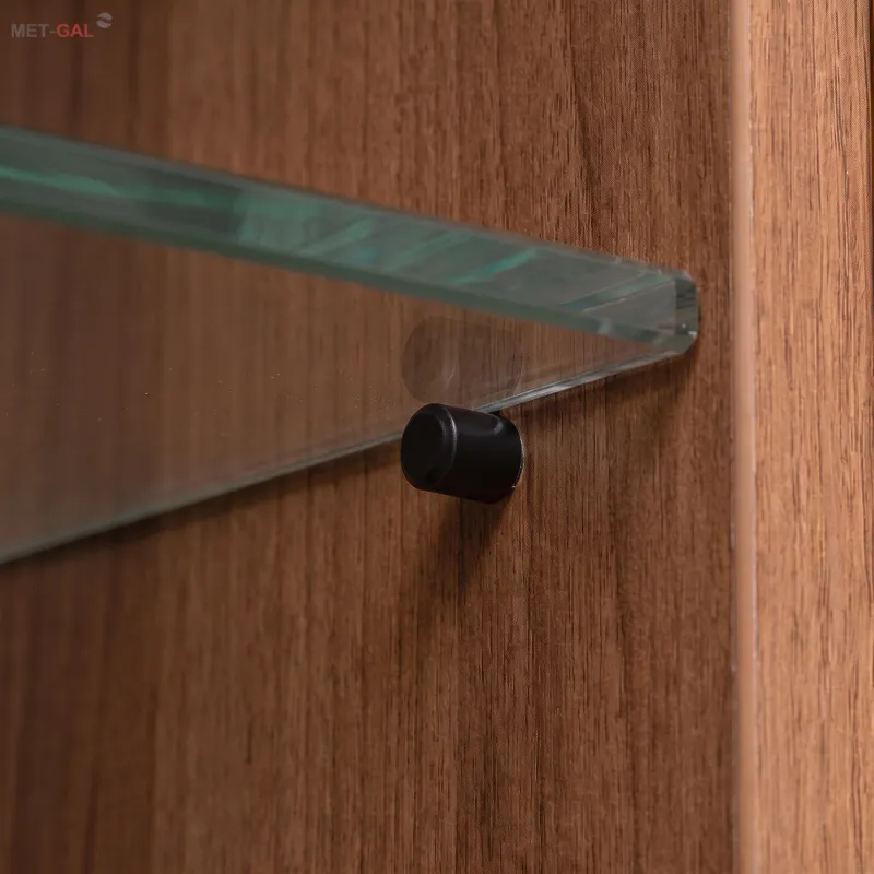 Glasbodenhalter mit Dichtung – 100 Stück / Schwarz