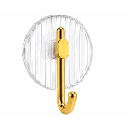 Selbstklebender Haken GLAMOUR ROUND / Gebürstetes Gold