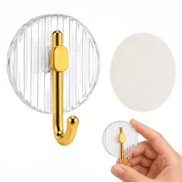 Selbstklebender Haken GLAMOUR ROUND / Gebürstetes Gold