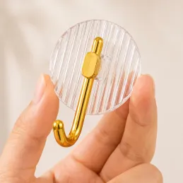Selbstklebender Haken GLAMOUR ROUND / Gebürstetes Gold
