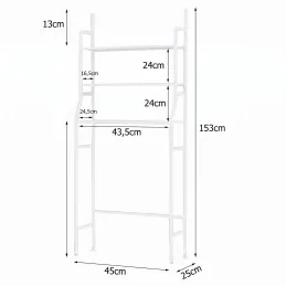 Hängeschrank über dem WC / Weiß