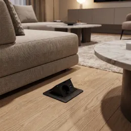 Bodensteckdose FLOOR LUX SCHUKO 1x230V + USB A-C / Schwarz