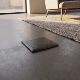Bodensteckdose FLOOR LUX SCHUKO 1x230V + USB A-C / Schwarz