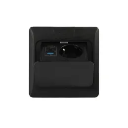 Bodensteckdose FLOOR LUX SCHUKO 1x230V + USB A-C / Schwarz