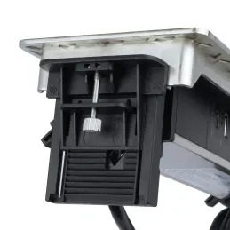Ausklappbare Steckdose AMBIENTE SCHUKO 3x230V + USB A-C / Edelstahl