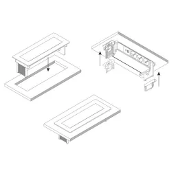 Ausklappbare Steckdose AMBIENTE SCHUKO 3x230V + USB A-C / Schwarz matt