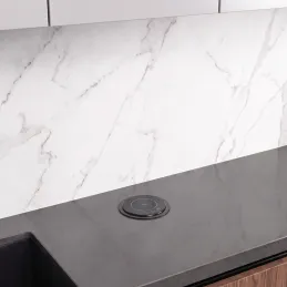 Automatische ausfahrbare Steckdose AMBIENTE SCHUKO 3x230V + USB A-C mit Licht und Ladefunktion / Schwarzes Glas