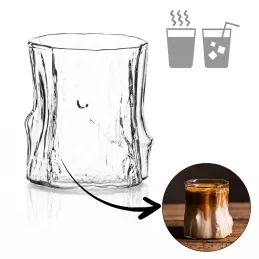 Borosilikat-Kaffeeglas WOOD 300 ml / Transparent