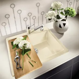 Keramikspüle Blanco PALONA 6 / mit Zugknopf