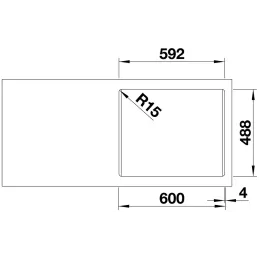 Keramikspüle Blanco PALONA 6 / mit Zugknopf