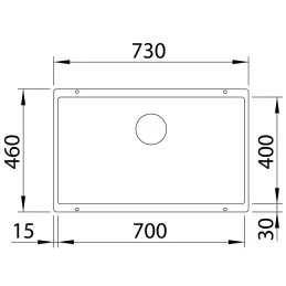 Keramikspüle Blanco ROTAN 340 / 160 U