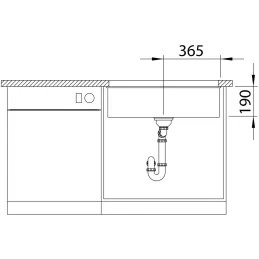 Keramikspüle Blanco ROTAN 340 / 160 U