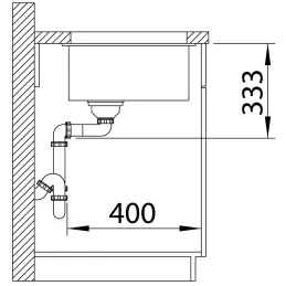 Keramikspüle Blanco ROTAN 340 / 160 U