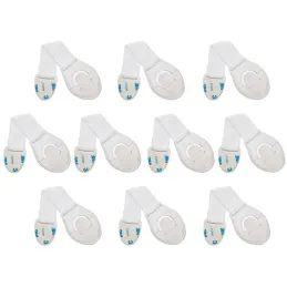Set mit 10 Sicherheitsverschlüssen für Türen und Schubladen / Weiß