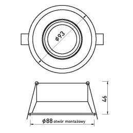 Design-Spotleuchte mit Schwenkfunktion ADAMO ROUND / Schwarz matt