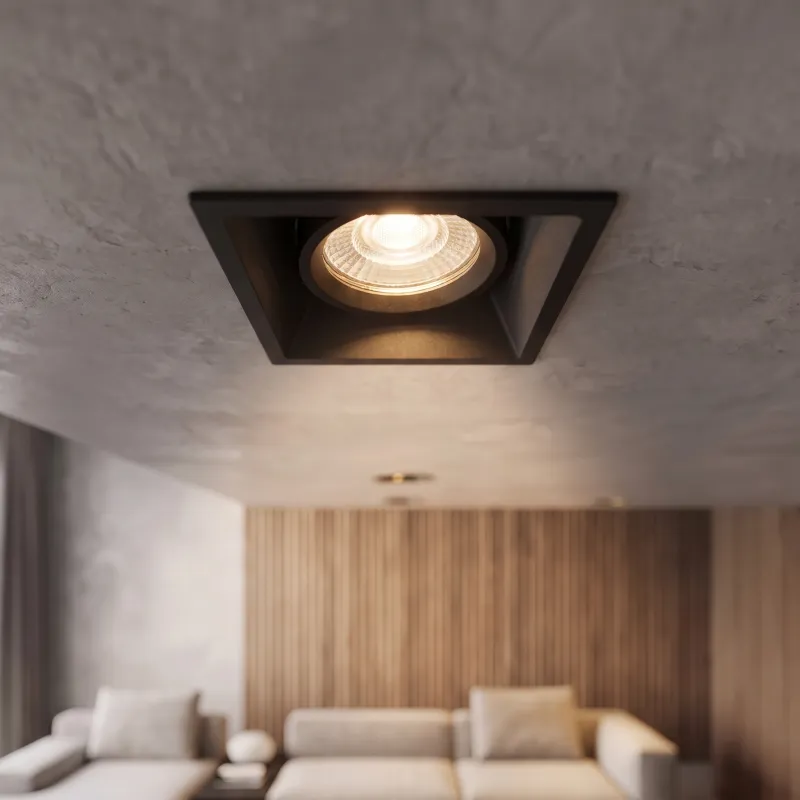 Design-Spotleuchte mit Schwenkfunktion ADAMO SQUARE / Schwarz matt