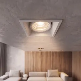 Design-Spotleuchte mit Schwenkfunktion ADAMO SQUARE / Mattweiß