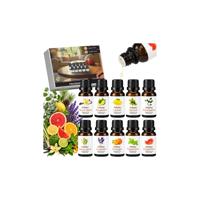 Set mit 10 Duftölen für Aromadiffusoren / 15 ml