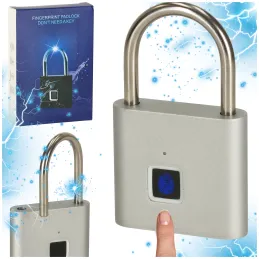 ZION Vorhängeschloss aus Gusseisen mit Fingerabdrucksensor