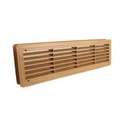 Beidseitiges Lüftungsgitter für Türen 430 x 115 mm / Eiche