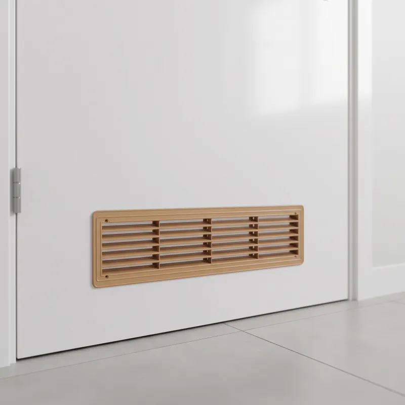 Beidseitiges Lüftungsgitter für Türen 430 x 115 mm / Eiche
