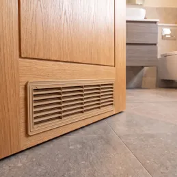 Beidseitiges Lüftungsgitter für Türen 430 x 115 mm / Eiche