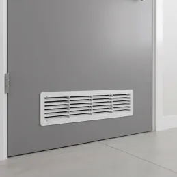 Beidseitiges Lüftungsgitter für Türen 430 x 115 mm / Weiß matt