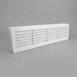 Beidseitiges Lüftungsgitter für Türen 430 x 115 mm / Weiß matt