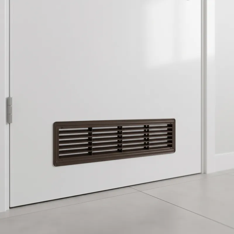Beidseitiges Lüftungsgitter für Türen 430 x 115 mm / Dunkelbraun