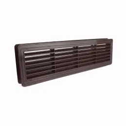 Beidseitiges Lüftungsgitter für Türen 430 x 115 mm / Dunkelbraun