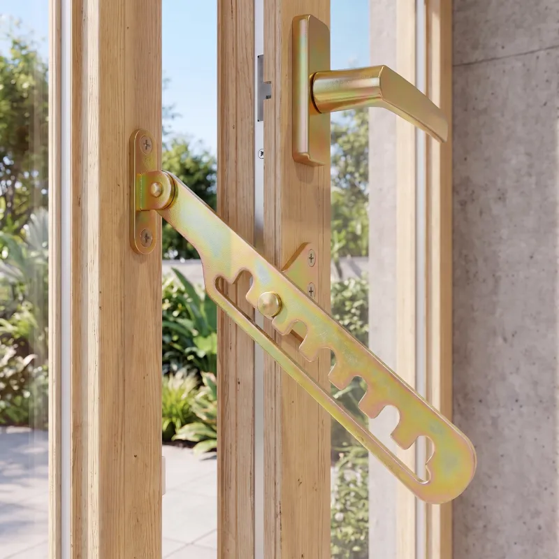 Fensterverriegelung - 2 Stück / Gelb verzinkt