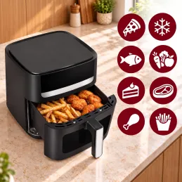 Heißluftfritteuse ULTRON XXL - 8L / Schwarz