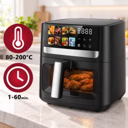 Heißluftfritteuse ULTRON XXL - 8L / Schwarz