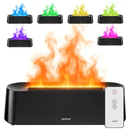 LED Aroma-Diffusor mit Flammeneffekt GALO / Schwarz