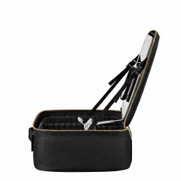 Kosmetiktasche mit LED-Spiegel GRANDIO / Schwarz