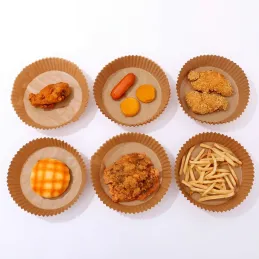 Set mit 50 runden Papier-Einlagen für die Fritteuse