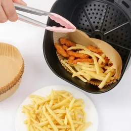 Set mit 50 runden Papier-Einlagen für die Fritteuse