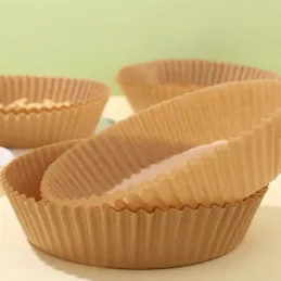 Set mit 50 runden Papier-Einlagen für die Fritteuse